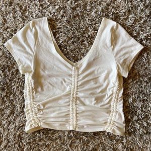 Cream Crop Top